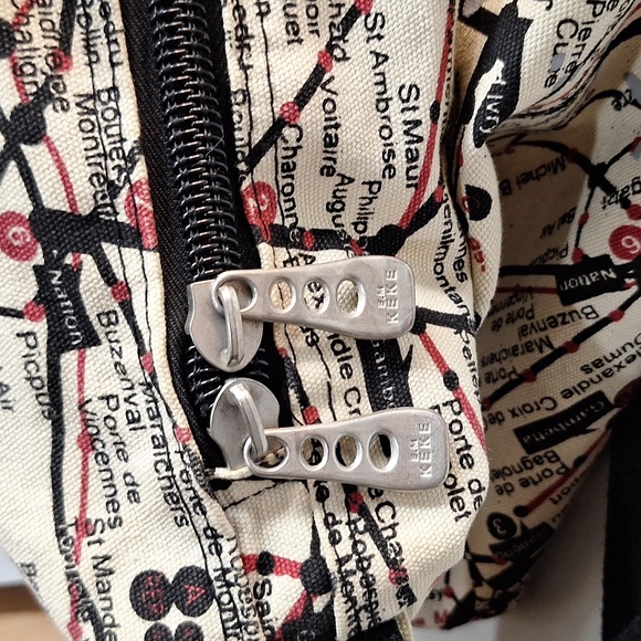 #ACW  E.M. KEKE sport canves bag collage of subway & train stations in France - Picture 3 of 16